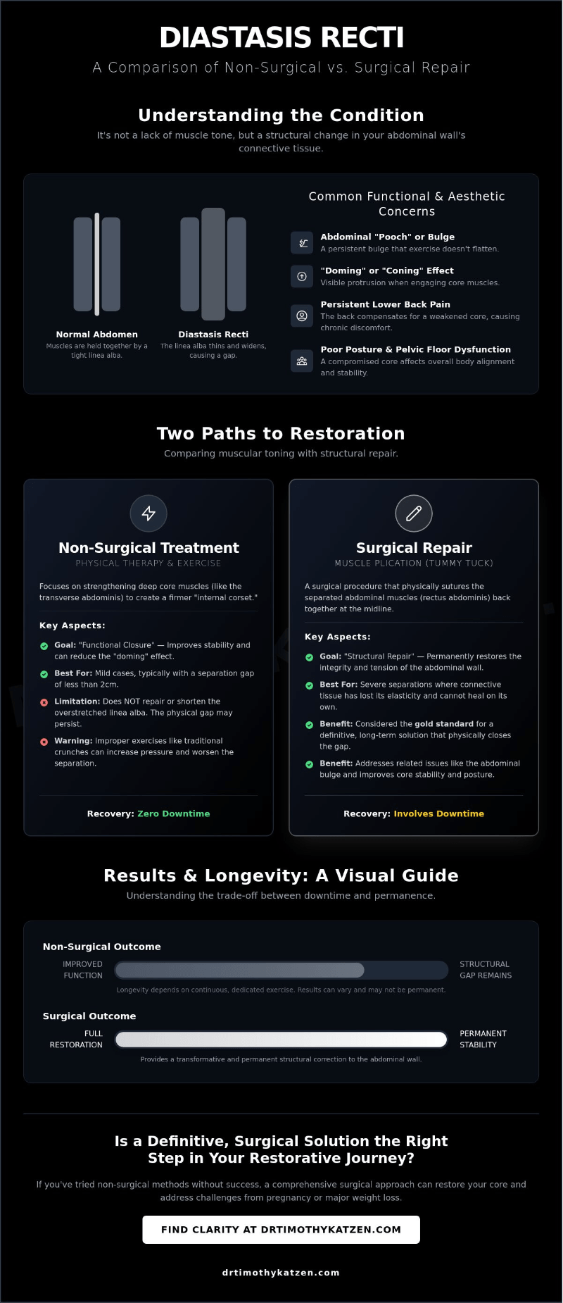 Diastasis Recti: Non-Surgical vs. Surgical Repair